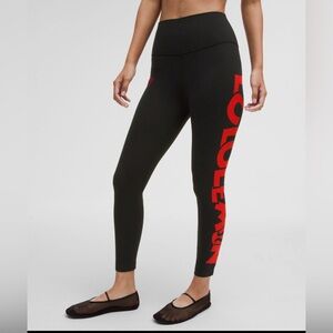 lululemon x Disney Align 25” Spell Out Leggings NWT Black Red 2 6